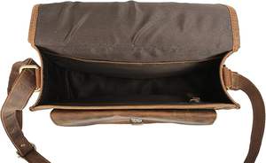 Hippe femmes mode Vintage Style cuir bandoulière sac à bandoulière fermeture éclair toile doublure voyage cartable sac à main - Product Image 2