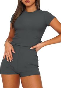 SAMPEEL Womens <b>Two</b> <b>Piece</b> <b>Lounge</b> <b>Sets</b> Casual Summer Outfits 2 <b>Piece</b> Short Matching Clothing <b>Set</b> - Product Image 2