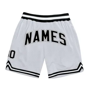 Vente en gros transfrontalière de shorts de basketball rétro pour hommes shorts de sport américains à 5 points au genou shorts de basketball personnalisés - Product Image 1