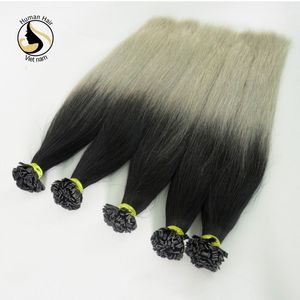 Extensiones de cabello humano con doble cutícula, pelo Remy virgen y ruso, con queratina prepegado italiana, el mejor precio de fábrica - Product Image 1