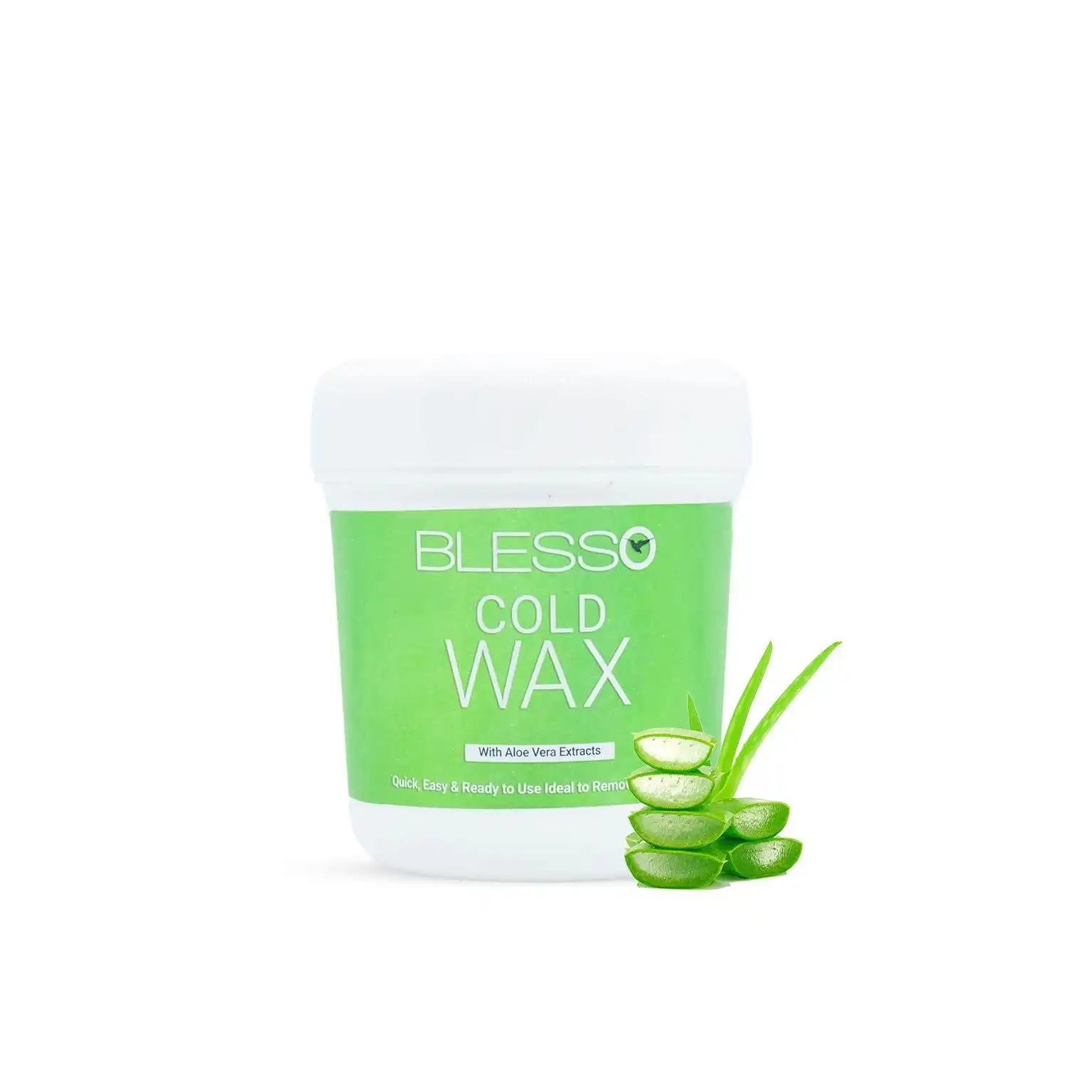 Belleza sin esfuerzo con BLESSO Cera Gama Cera Fría Aloe Vera 125 Gm