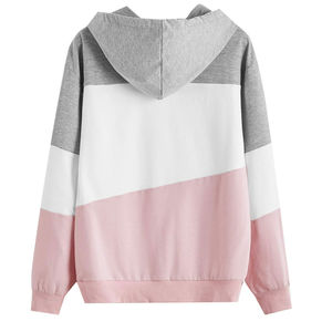 Bas quantité minimale de commande OEM personnalisé femmes couleur unie hiver sweats à capuche coton polyester logo personnalisé imprimer femmes sweats à capuche pour vente personnalisé - Product Image 2