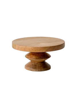 Soporte de pastel de madera de un solo nivel de diseño personalizado con servidor de pastel para fiestas de cumpleaños de aniversario de Navidad-Herramientas para pasteles - Product Image 4