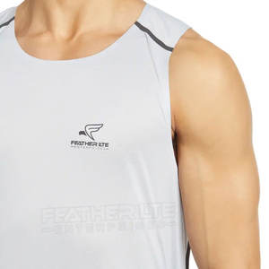 Camiseta sin mangas transpirable de secado rápido al por mayor Camiseta sin mangas de bajo precio Ropa de entrenamiento sin mangas Camiseta sin mangas para hombres - Product Image 3