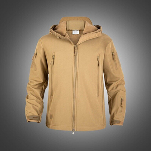 High Custom Designed <b>Men's</b> Hooded Softshell <b>Jacket</b> Windproof Windbreaker Heated Lightweight Nylon Zipper Long Fleece Sports - Product Image 6