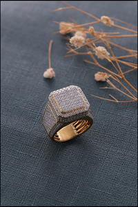 Hip Hop Moissanite <b>Ring</b> Stylish Fashion Statement Wedding Gift for <b>Men</b> or Women Everyday Wear - Product Image 3