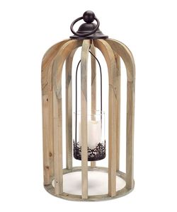 Cage en forme de métal mangue en bois haute qualité verre cylindre bougie lanterne mariage utilisé dessus de table - Product Image 1