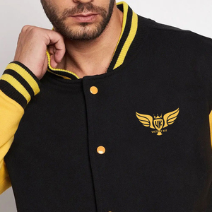 OEM แจ็คเก็ตเบสบอลสำหรับผู้ชายสไตล์ไฮสตรีทเสื้อแจ็กเก็ตแห้งเร็วปกตั้งโลโก้ด้านหน้าขายส่งแจ็คเก็ตเลตเทอร์ - Product Image 5