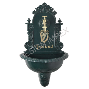 Fuente de pared irlandesa de hierro fundido de calidad superior, fuente decorativa de pared de jardín de suministro al por mayor de colores pintados a mano a tasas bajas - Product Image 3