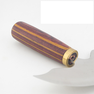 Couteau rond à manche en bois pour le travail artisanal du cuir Couteau artisanal en cuir à lame tranchante pour la coupe des bords lisses Couteau rond en cuir - Product Image 5