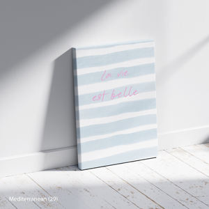 Mediterranean Modern Canvas Poster with Positive Typography and Wood <b>Frame</b> Factorize Wall Decor - Product Image 5