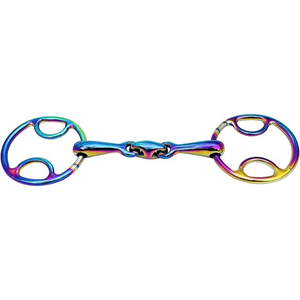 Broca de caballo de anillo suelto Snaffle Color titanio, broca ecuestre de acero inoxidable, tachuela de equitación duradera y equipo de entrenamiento - Product Image 4