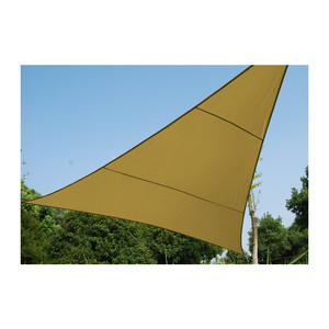 Telo in Poliestere Tipo Vela 500x500x500 cm, 5x5x5 Metri, Triangolare, Beige - Product Image 1