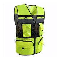 Gilet di Sicurezza Traspirante Leggero ad Asciugatura Rapida Senza Cuciture in Nylon con Nastro Riflettente ad Alta Visibilità