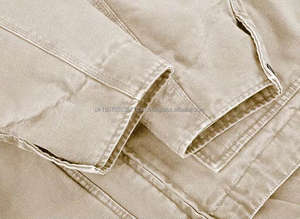 Chaqueta de trabajo de algodón personalizada, estilo boxy, diseño vintage, cortavientos, lisa, para hombre, de invierno, marrón, de lona ripstop lavada, con cremallera. - Product Image 3