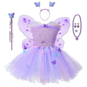 ชุดกระโปรงเจ้าหญิงผีเสื้อสำหรับเด็ก สีม่วง ปาปิยอง ปรินซ์สส์ - Product Image 1