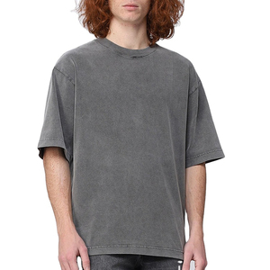 T-shirts pour hommes T-shirt d'été en coton T-shirt tendance surdimensionné Couleur unie T-shirt coupe régulière T-shirt à la mode pour hommes - Product Image 6