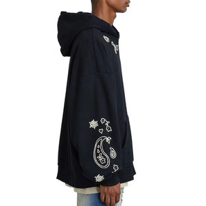 เสื้อฮู้ดสวมหัวสำหรับผู้ชายและผู้หญิงผ้าฝ้ายแท้100% ขนาดใหญ่พิเศษปักลายได้ตามต้องการ - Product Image 5