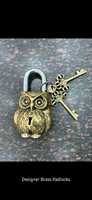 Cadenas de porte décoratif en laiton avec clés Cadenas artisanal à double clé en forme de cheval