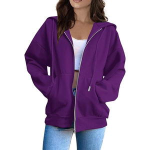Moda personalizada mujeres cremallera sudaderas con capucha OEM ropa deportiva polar Slim Fit sudaderas con capucha al por mayor 2025 proveedores de ropa de calle de moda - Product Image 1