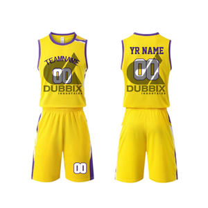 Conjunto de Uniforme de Baloncesto Unisex de Secado Rápido al por Mayor, Talla 6XL, Ropa Deportiva Personalizada OEM, Transpirable, con Patrón 3D Sublimado - Product Image 1