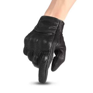Gants longs en cuir de vachette personnalisés de haute qualité pour les motocyclistes Gants de sécurité pour la conduite à grande vitesse en hiver - Product Image 3