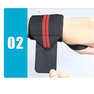 Bandes de poignet personnalisées avec logo pour l'entraînement de fitness, la musculation et l'haltérophilie, ajustables - Product Image 2