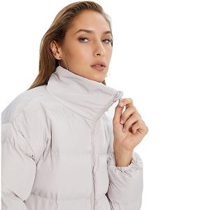 Veste décontractée pour femme avec logo personnalisé, design à col zippé, veste longue confortable et chaude pour l'hiver - Product Image 5