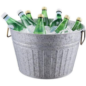 Outdoor Indoor Portable Big Ice <b>Bucket</b> For Party Galvanized Steel Oval <b>Beer</b> Beverage Tub - Product Image 2