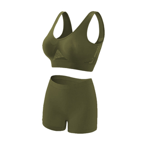 2025 High-Demand Plus Size Women's Fitness Yoga Active <b>Beach</b> Swim Wear Sets Solid Colors Breathable Anti-UV Quick Dry - Product Image 2