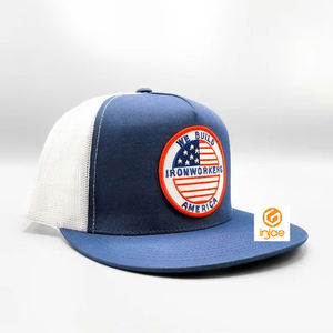 Casquettes de sport OEM en gros, visière plate, snapback, 5 panneaux, casquettes de camionneur, logos personnalisés, patch tissé, vêtements décontractés, couvre-chef vietnamien, courant - Product Image 3