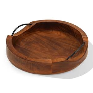 Plateau de service en bois massif de meilleure qualité, réutilisable et durable pour poignées en métal pour la maison, la cuisine et le service hôtelier à vendre - Product Image 1