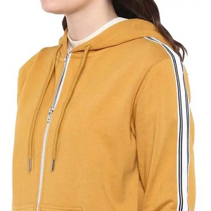 Women's Hoodies Cotton <b>Top</b> High Quality <b>Zipper</b> Women Hooded Sweatshirts Long Sleeve Plain Oversized Latest Design Fashion Style - Product Image 5