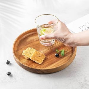 Luxury and Standard Design Round Shaped Serving <b>Tray</b> Made of Wood Kitchenware Dinnerware Use <b>Tray</b> New Arrival - Product Image 5