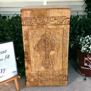 Handmade Wooden Engraved Urn for Human <b>Ashes</b> 250lbs Adult Male Female Satin Bag Tree of Life Cremation urns pet <b>dog</b> Box large - Product Image 2