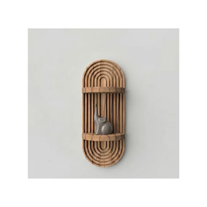 Étagère flottante en bois faite à la main de style bohème : Décoration en bois de style moderne du milieu du siècle - Product Image 4