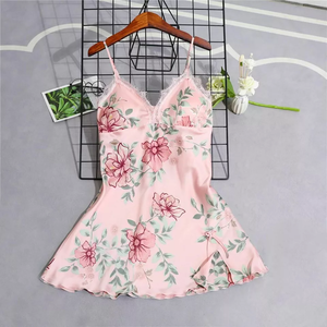 Conjunto de ropa de dormir de encaje sexy para mujer OEM camisón traje de Albornoz-para dormir o baño pijamas personalizables - Product Image 5