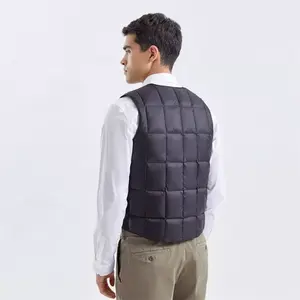 OEM Respirant Logo Personnalisé Hommes Gilet En Duvet Surdimensionné Bulle Puffer Gilet Chaud Automne Hiver Coton Veste Style High Street - Product Image 5