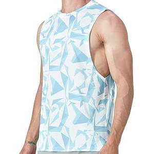 Meilleur débardeur pour hommes par Standard International respirant tissu tricoté entraînement plaine hauts de gymnastique en gros - Product Image 5