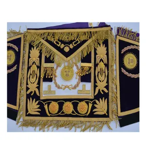 Masonic Apron Masonic Regalia Grand Maser Apron with Collar & Cuffs Purple