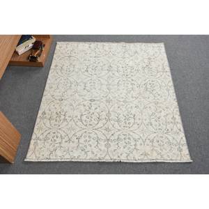 พรมทอขนสัตว์สีเทา3.9ft วินเทจ3.6 X ดีไซน์เย็บปะติดปะต่อกันแบบตุรกีสำหรับตกแต่งห้องนั่งเล่นความกว้าง4เมตรด้านหลังเป็นยาง - Product Image 1