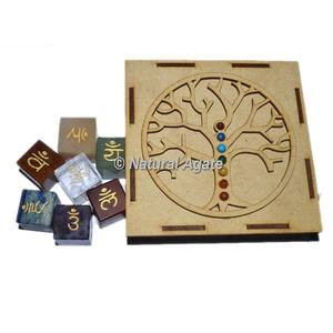 Boîte cadeau de symboles de Reiki en pierres semi-précieuses, chakra |   Fabricant de coffrets de pierres de chakra en Inde - Product Image 5