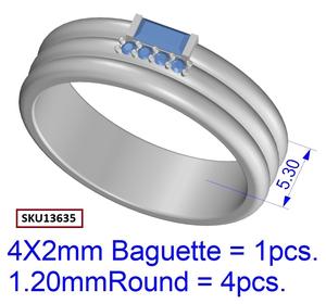 Anillos de Joyería Fina de Plata de Ley con Circonita Cúbica en Forma de Baguette, Chapados en Oro, Certificados por IGI, para Bodas, Compromisos y Fiestas - Product Image 5