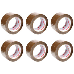 * Uscita * 6 rotoli nastro da imballaggio marrone 50mm x 80m-casa e giardino/ - Product Image 1