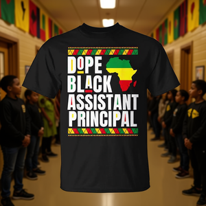 T-shirt Dope Black Assistant Principal, design du mois de la histoire des noirs - Product Image 3
