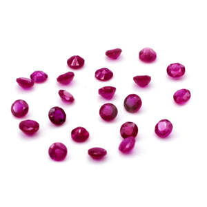 Natural Mozambique Untreated Ruby Calibrated <b>Rounds</b> 2.5mm 3mm Faceted <b>Cushion</b> Fine Crystal Customizable Heat-treated Red Pink - Product Image 1
