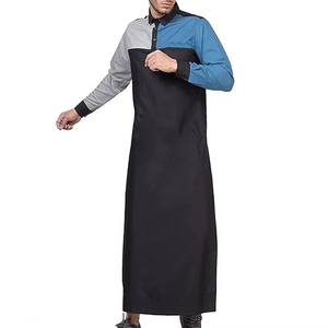 Thobe brodé teint sur mesure de Style marocain de qualité supérieure vêtements islamiques pour hommes musulmans Thobe Thobe couleur contrastée unie Thobe pour hommes arabes - Product Image 1