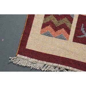 พรมตุรกีโบราณขนาดเล็ก 2.6x5 ฟุต สีเบจ ทำจากขนสัตว์ - Product Image 3