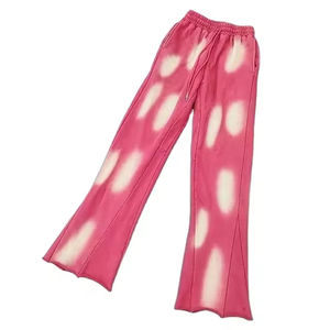 Pantalon de survêtement évasé décontracté pour homme Pantalon large athlétique taille haute Streetwear en velours côtelé avec fermeture à taille élastique - Product Image 3