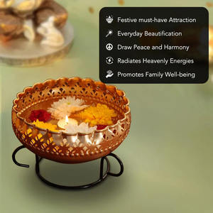 Wholesale New Design Brass Urli High Quality Round Shape for Wedding and <b>Christmas</b> Hotel Decor Low Rate India - Product Image 3